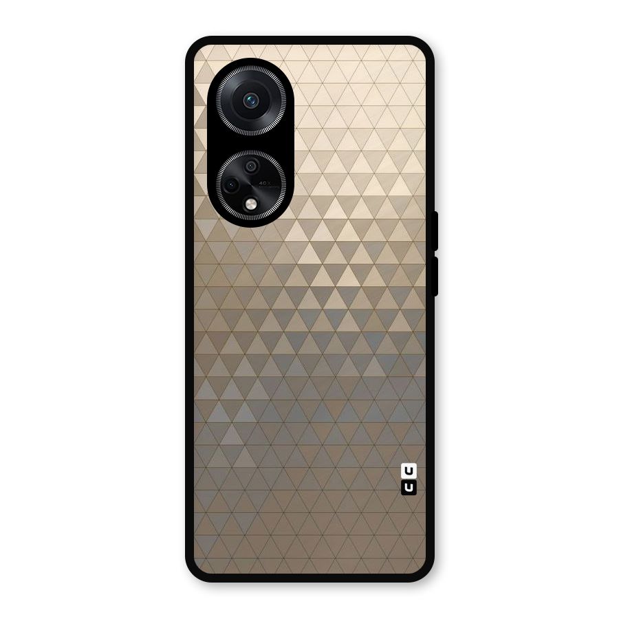 Beautiful Golden Pattern Metal Back Case for Oppo F23