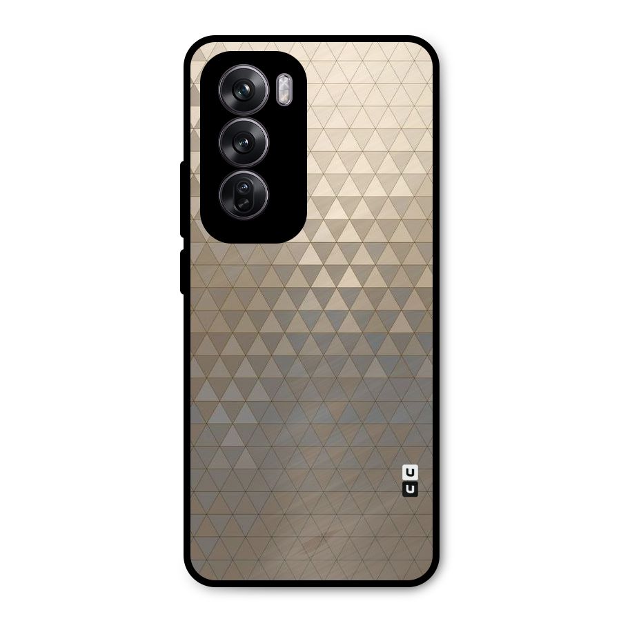 Beautiful Golden Pattern Metal Back Case for Oppo Reno12 Pro
