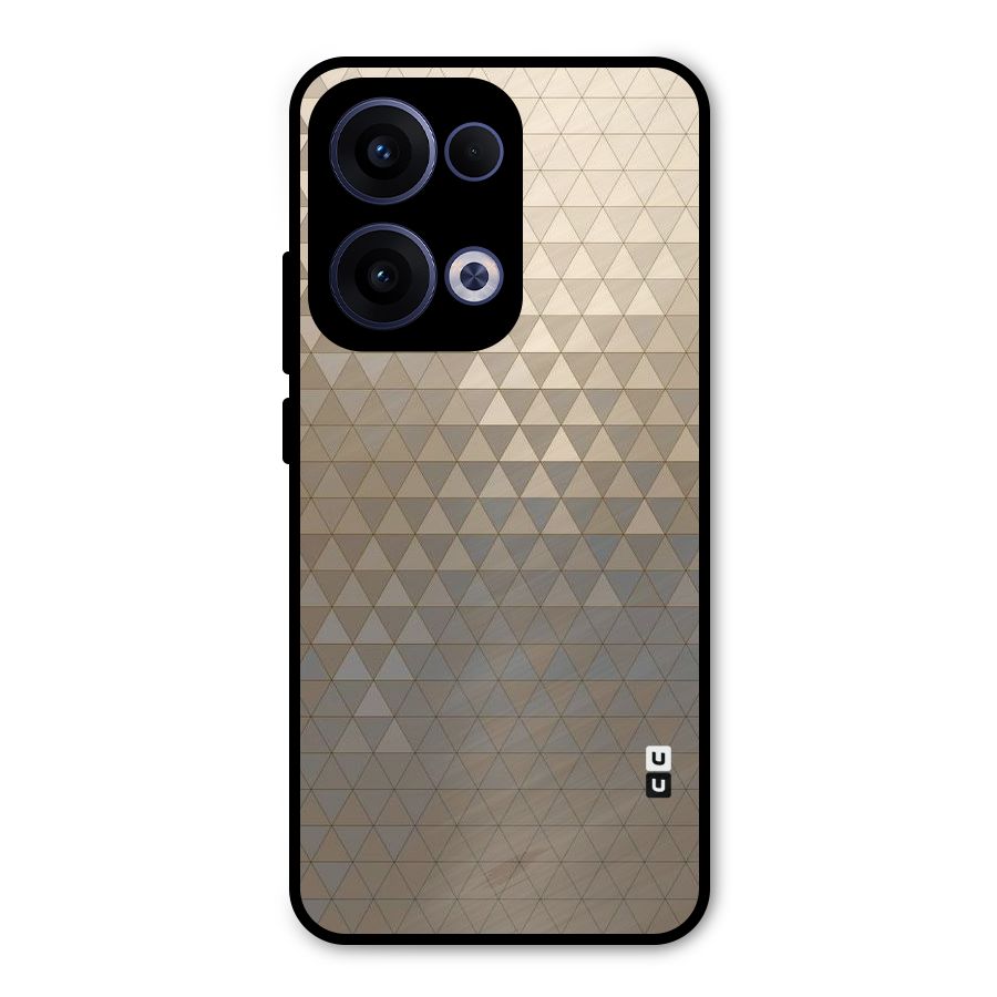 Beautiful Golden Pattern Metal Back Case for Oppo Reno13