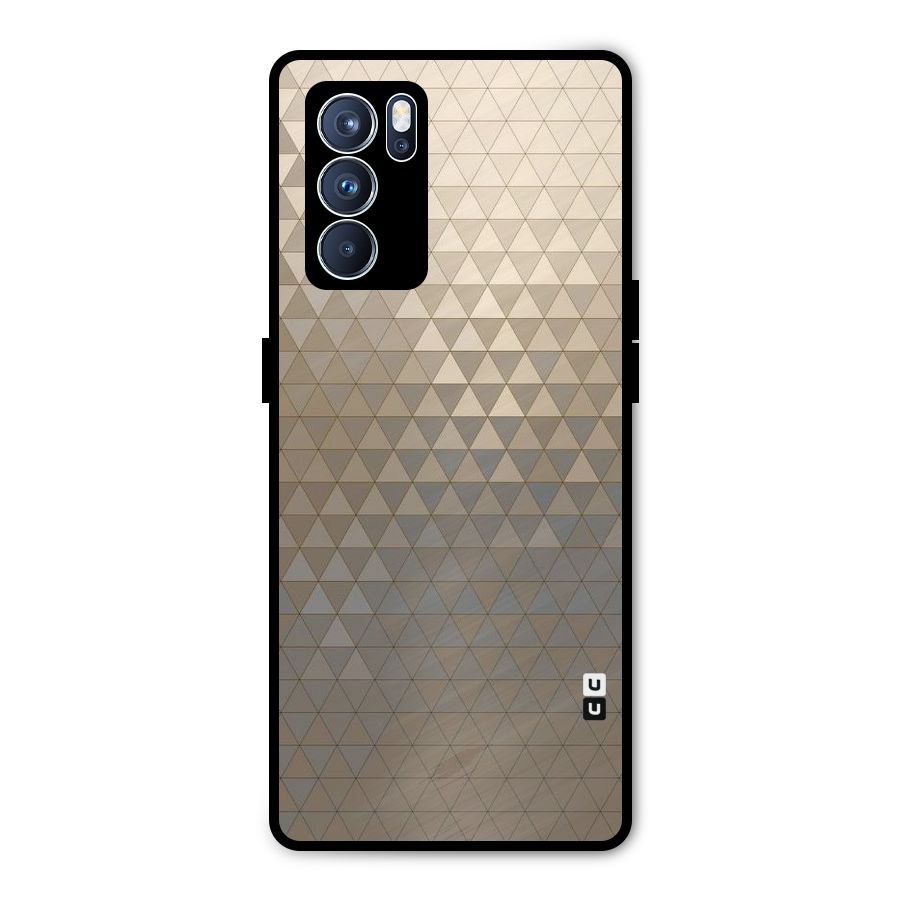 Beautiful Golden Pattern Metal Back Case for Oppo Reno6 Pro 5G