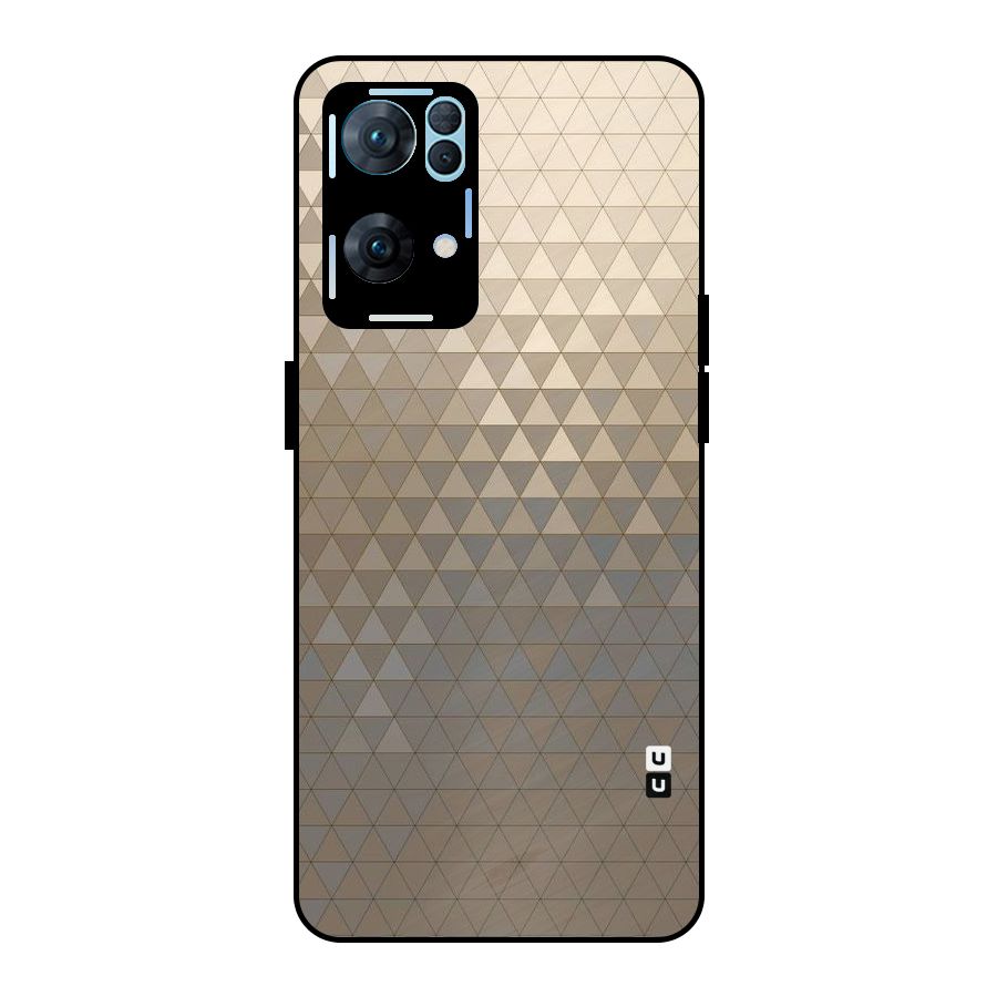 Beautiful Golden Pattern Metal Back Case for Oppo Reno7 Pro 5G