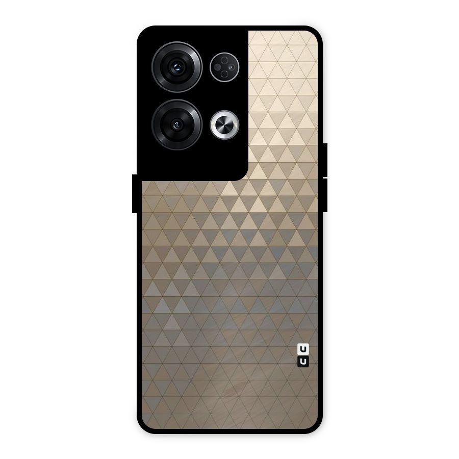 Beautiful Golden Pattern Metal Back Case for Oppo Reno8 Pro 5G
