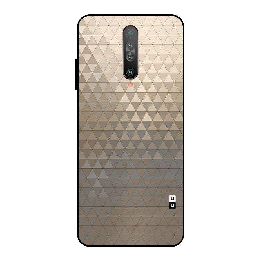 Beautiful Golden Pattern Metal Back Case for Poco X2