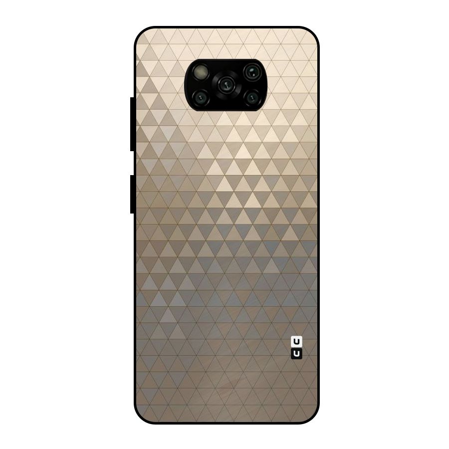 Beautiful Golden Pattern Metal Back Case for Poco X3