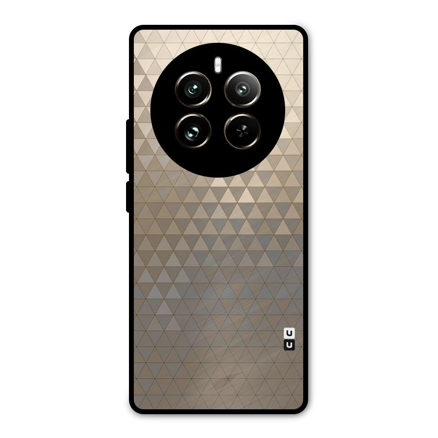 Beautiful Golden Pattern Metal Back Case for Realme 12 Pro