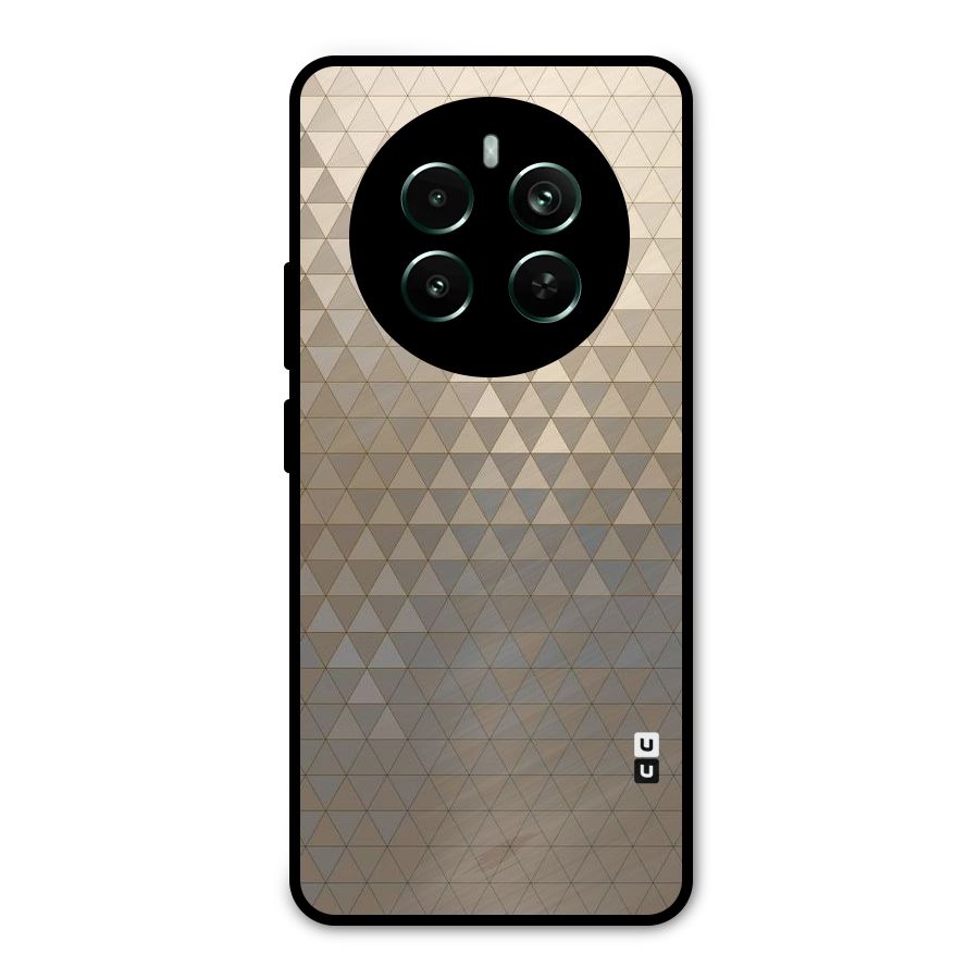 Beautiful Golden Pattern Metal Back Case for Realme 12 Pro Plus