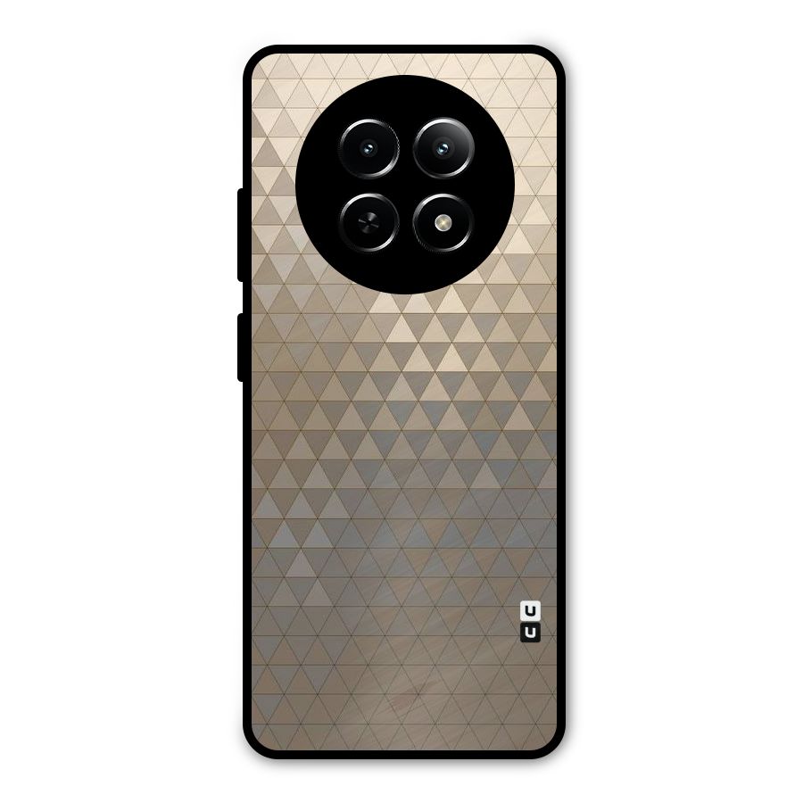 Beautiful Golden Pattern Metal Back Case for Realme 13