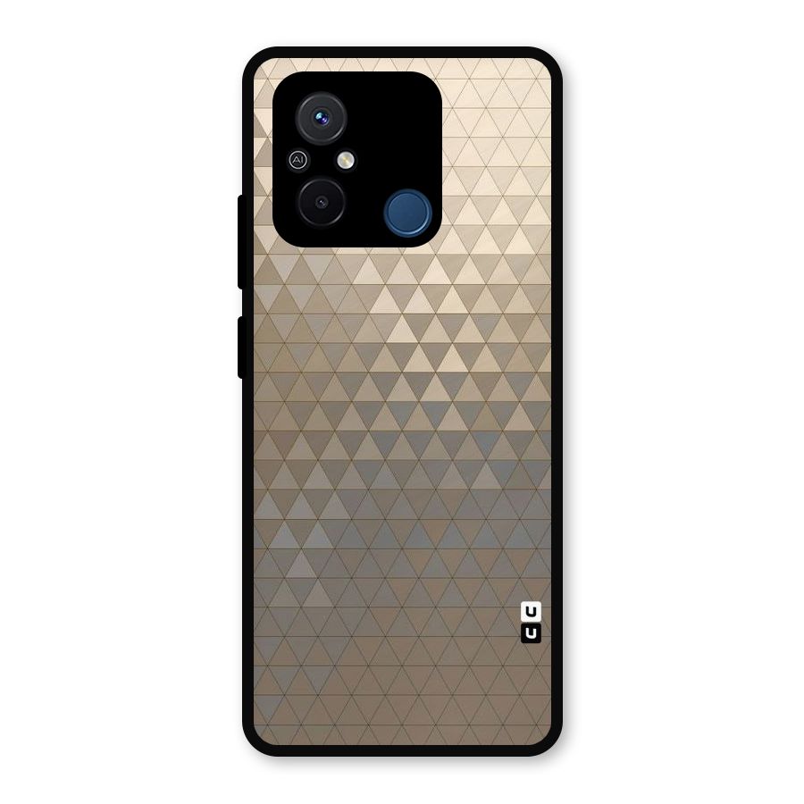 Beautiful Golden Pattern Metal Back Case for Redmi 12C