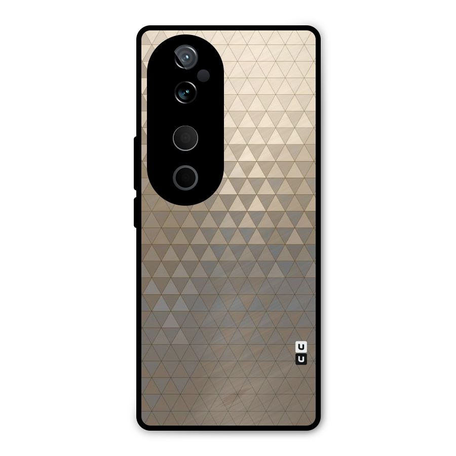 Beautiful Golden Pattern Metal Back Case for Vivo T3 Ultra