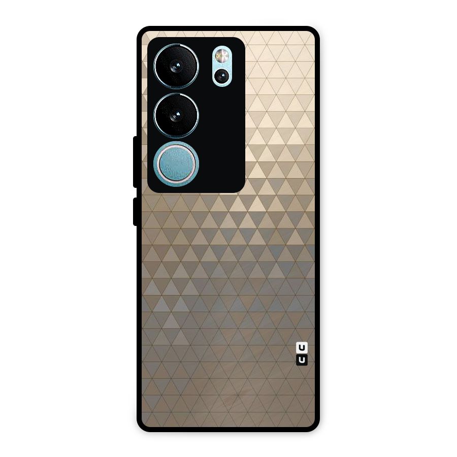 Beautiful Golden Pattern Metal Back Case for Vivo V29 Pro