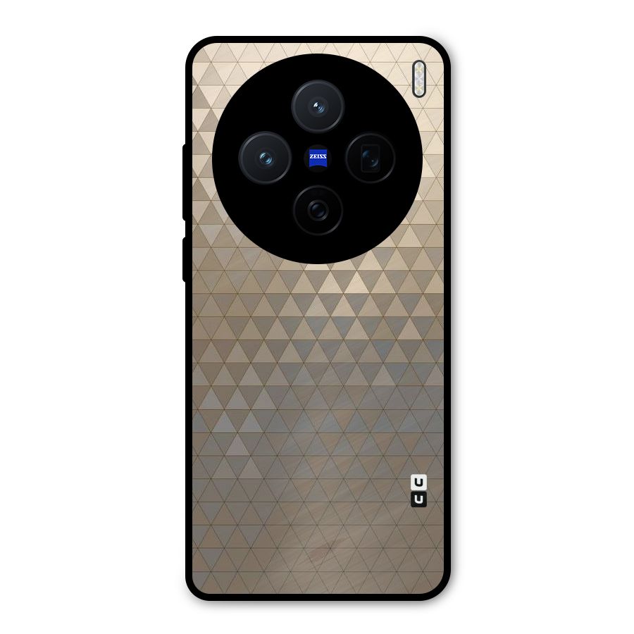 Beautiful Golden Pattern Metal Back Case for Vivo X200