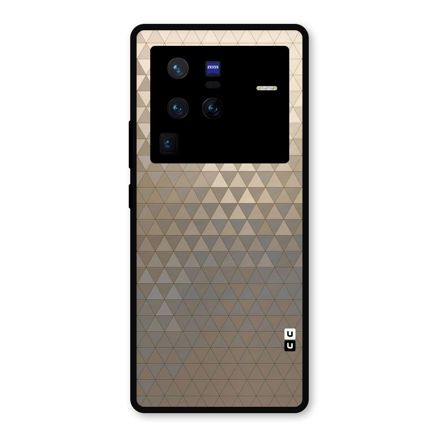 Beautiful Golden Pattern Metal Back Case for Vivo X80 Pro
