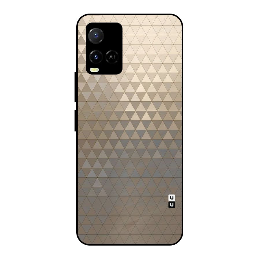 Beautiful Golden Pattern Metal Back Case for Vivo Y21 2021