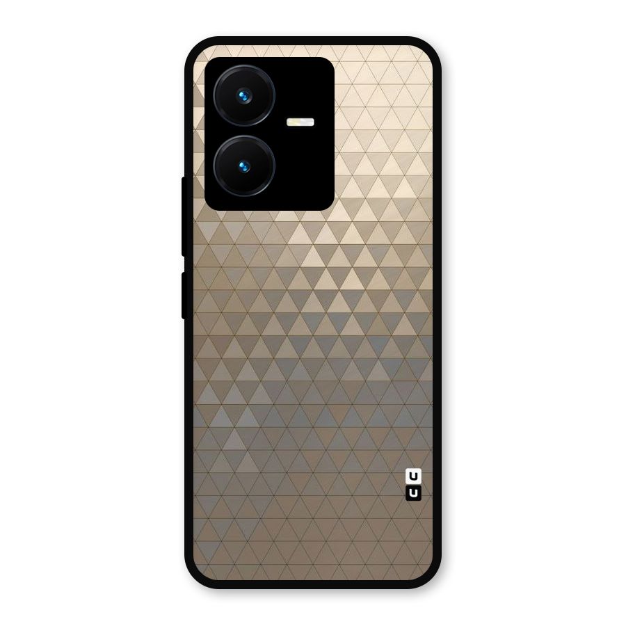 Beautiful Golden Pattern Metal Back Case for Vivo Y22