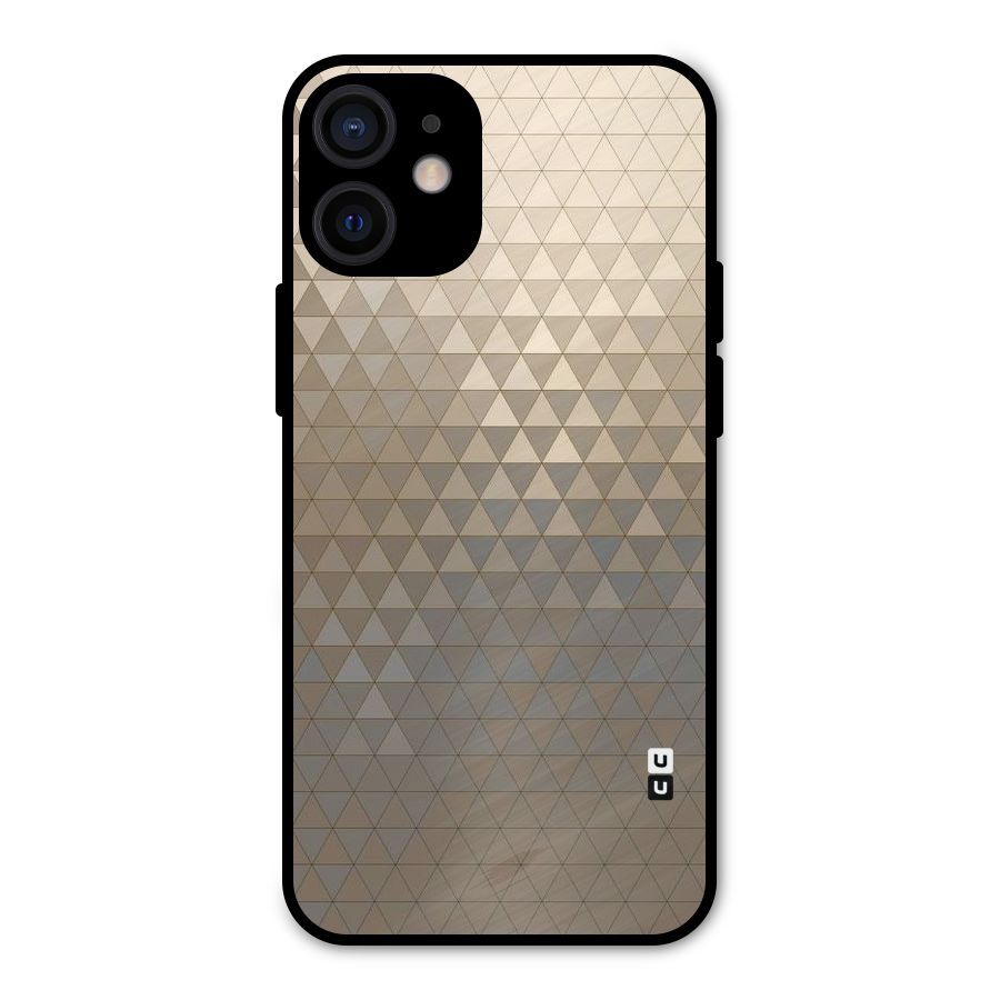 Beautiful Golden Pattern Metal Back Case for iPhone 12 Mini