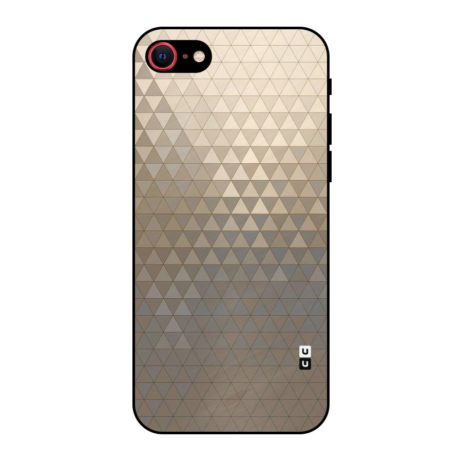 Beautiful Golden Pattern Metal Back Case for iPhone SE 2022