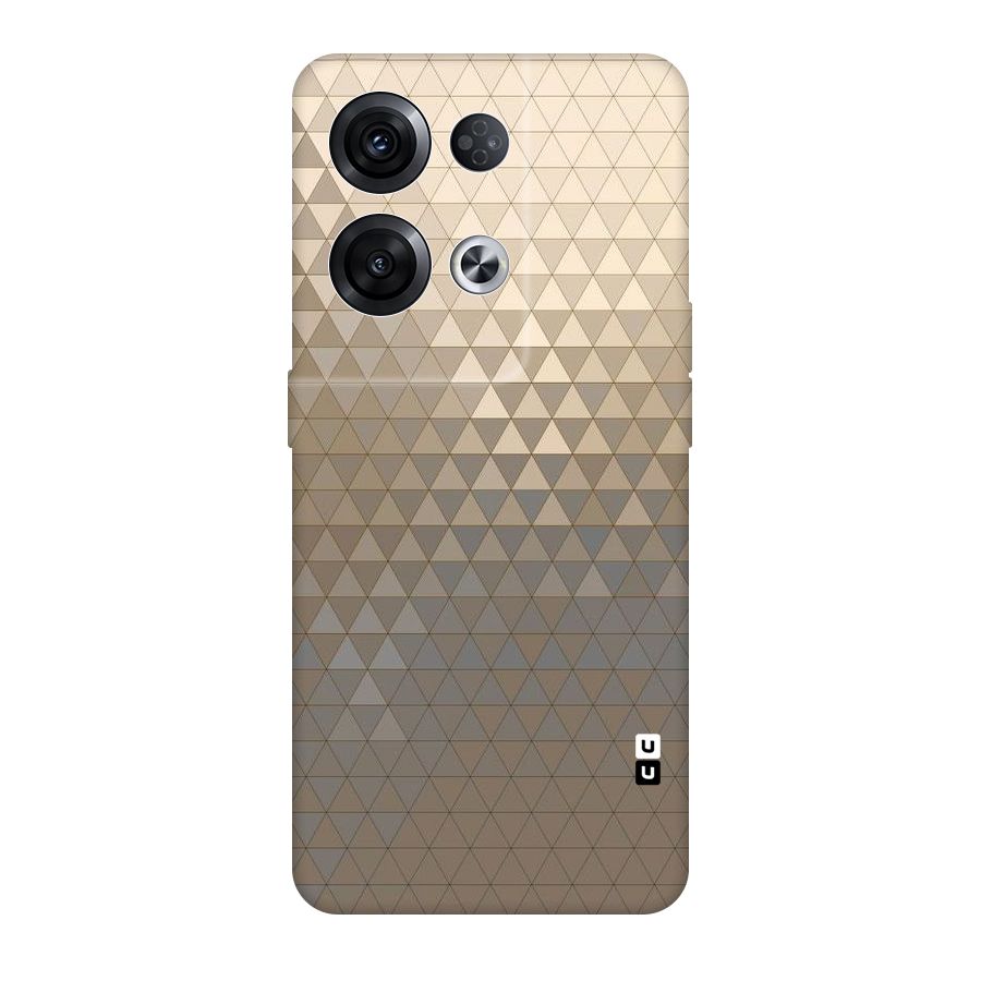 Beautiful Golden Pattern Original Polycarbonate Back Case for Oppo Reno8 Pro 5G