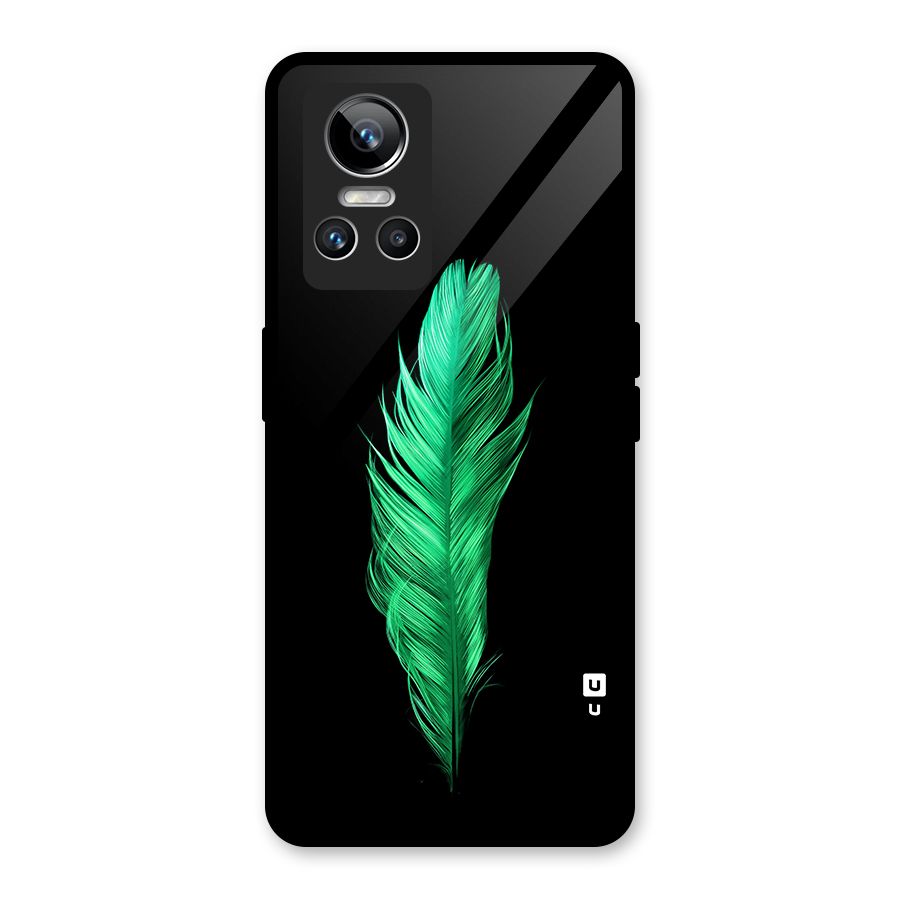 Beautiful Green Feather Glass Back Case for Realme GT Neo 3