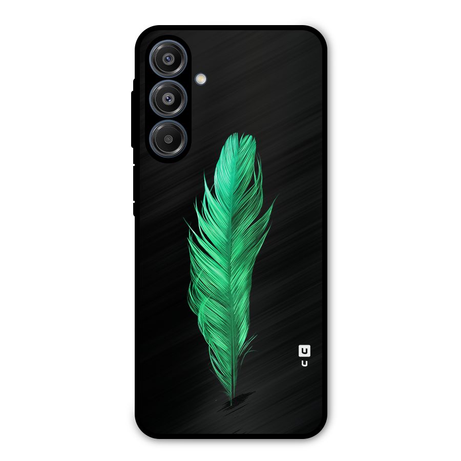 Beautiful Green Feather Metal Back Case for Galaxy A16 5G
