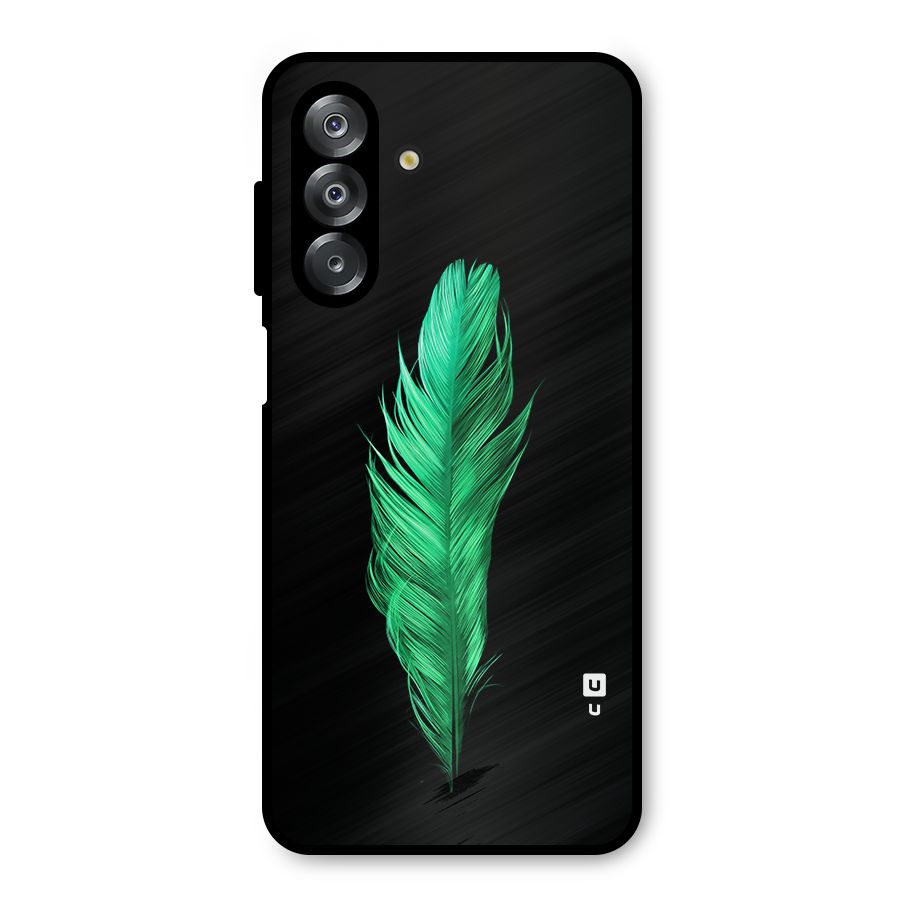 Beautiful Green Feather Metal Back Case for Galaxy A26