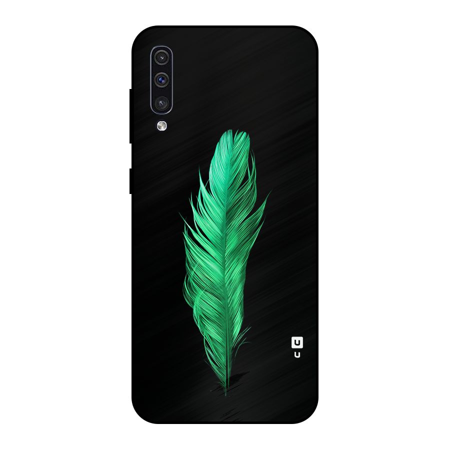 Beautiful Green Feather Metal Back Case for Galaxy A50s