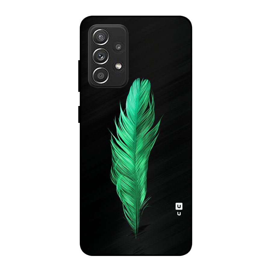 Beautiful Green Feather Metal Back Case for Galaxy A52