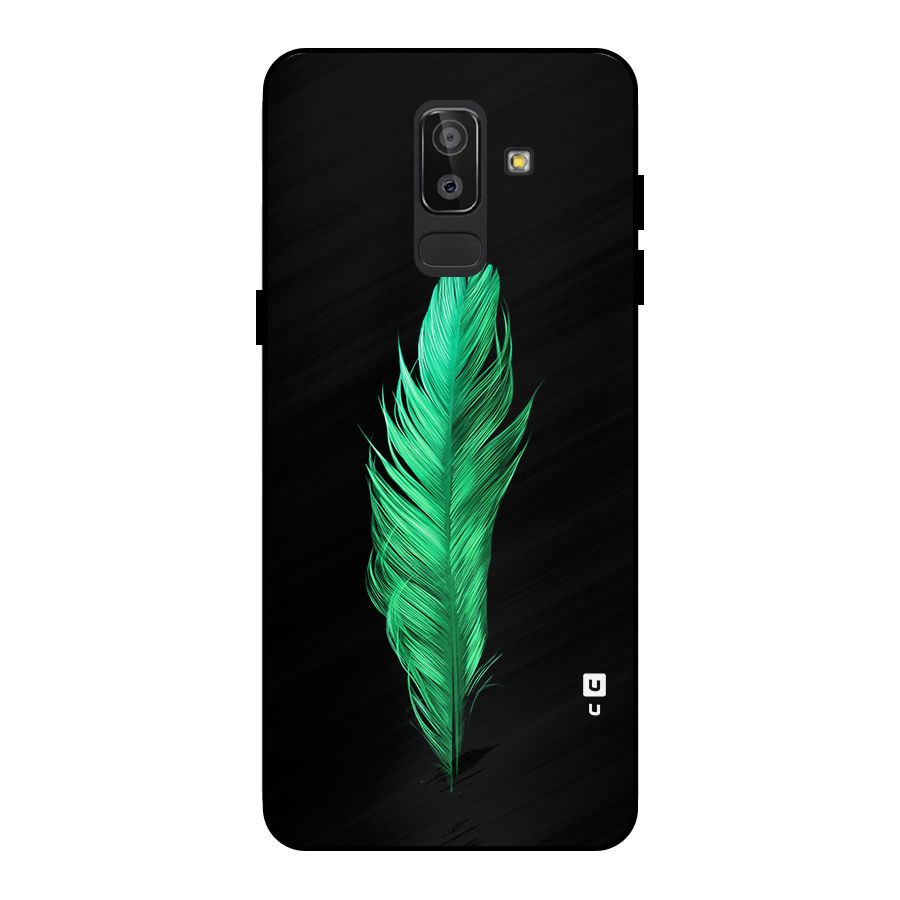 Beautiful Green Feather Metal Back Case for Galaxy J8