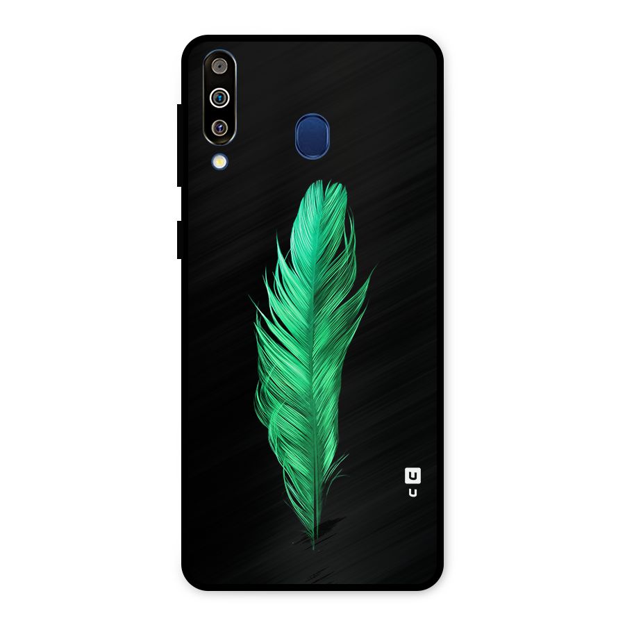Beautiful Green Feather Metal Back Case for Galaxy M30