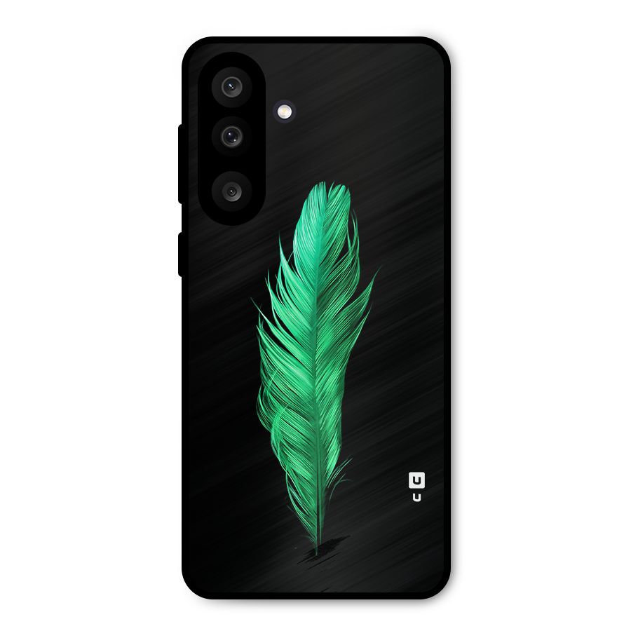 Beautiful Green Feather Metal Back Case for Galaxy M56