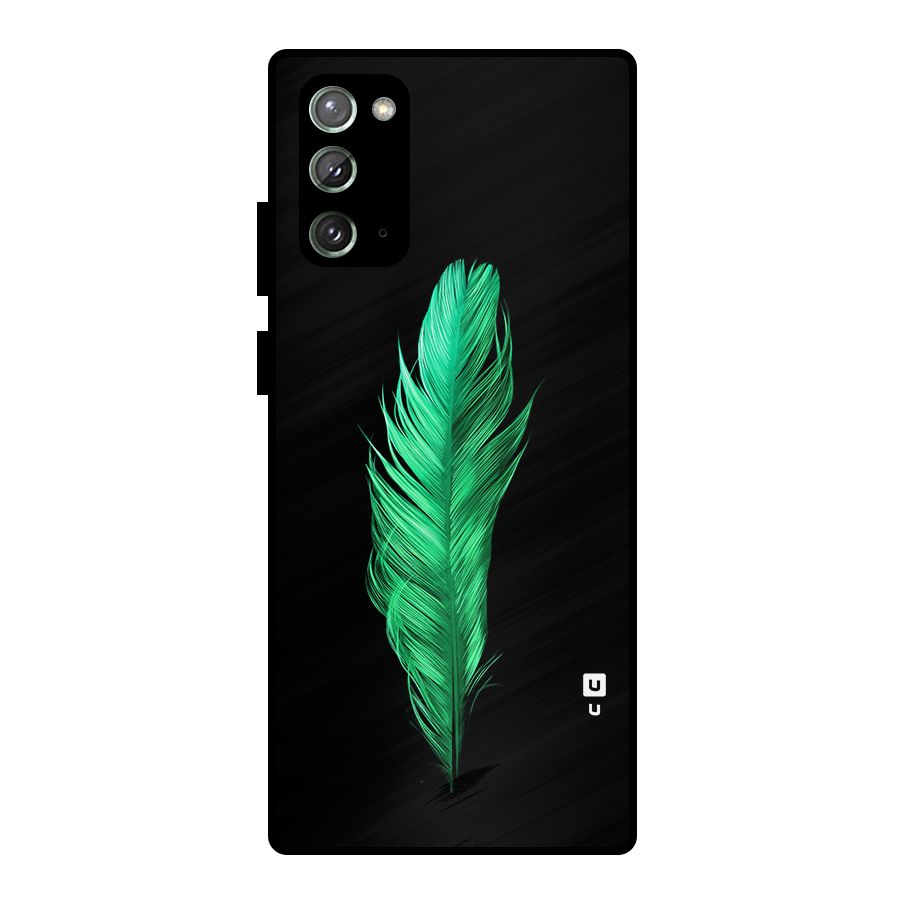 Beautiful Green Feather Metal Back Case for Galaxy Note 20