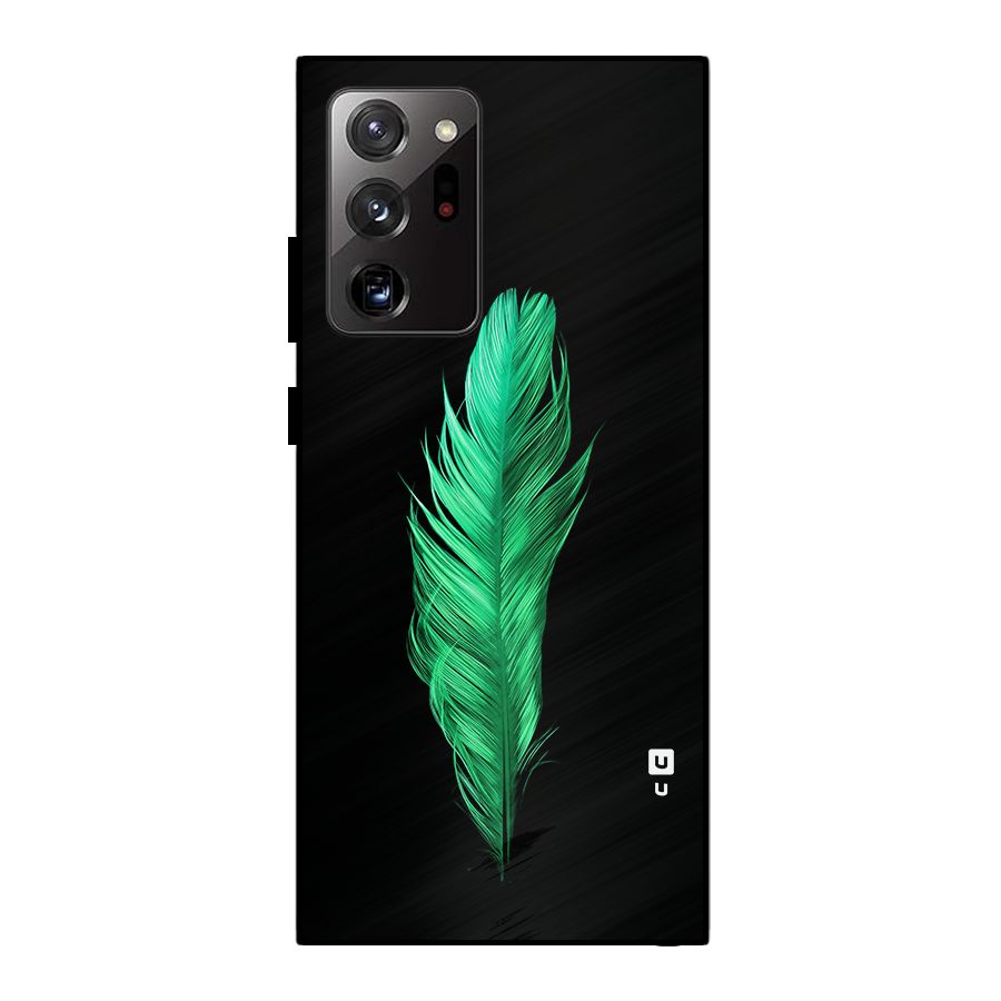 Beautiful Green Feather Metal Back Case for Galaxy Note 20 Ultra 5G