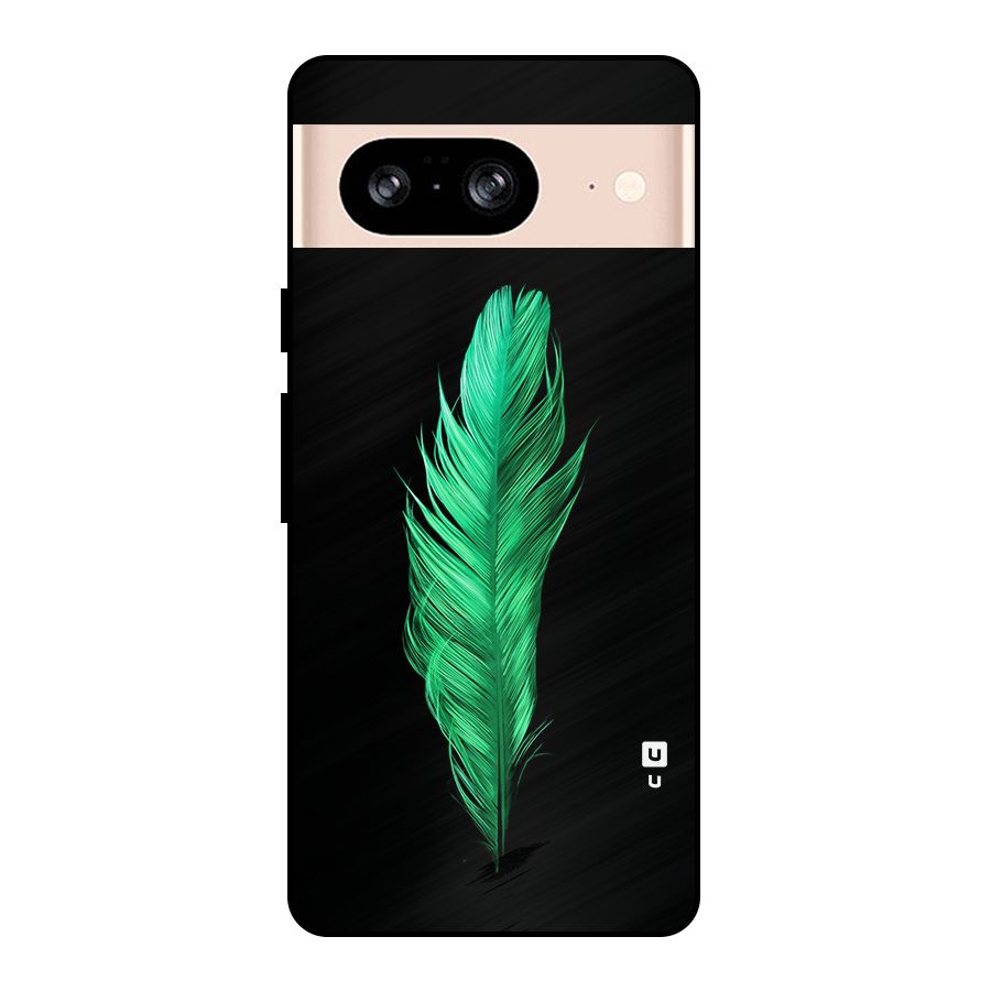 Beautiful Green Feather Metal Back Case for Google Pixel 8