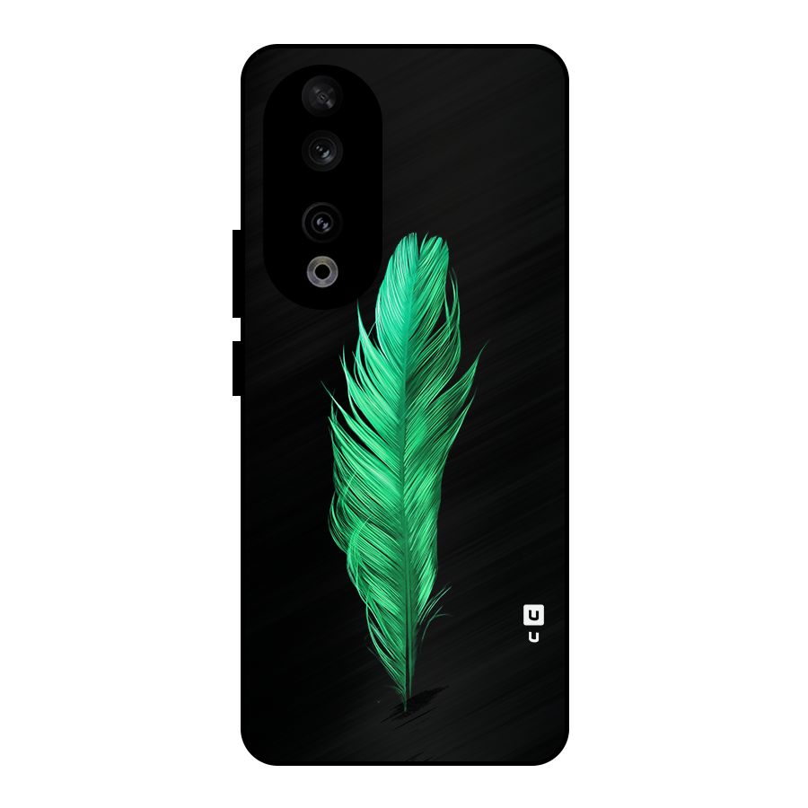 Beautiful Green Feather Metal Back Case for Honor 90