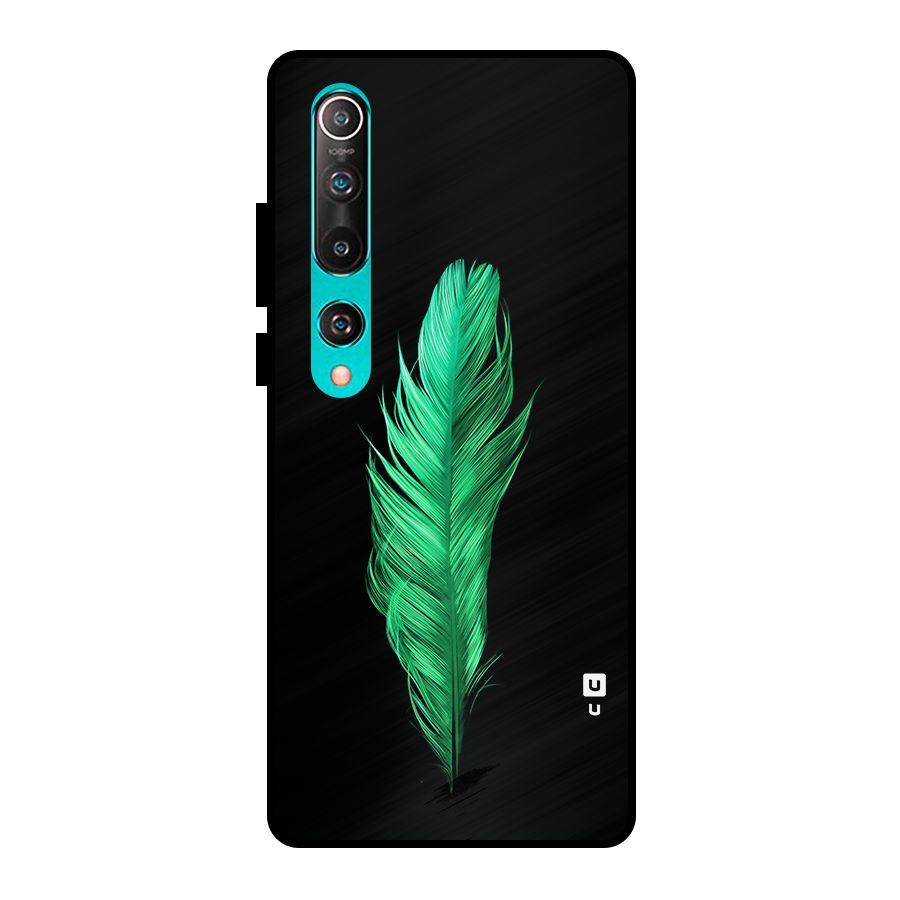 Beautiful Green Feather Metal Back Case for Mi 10