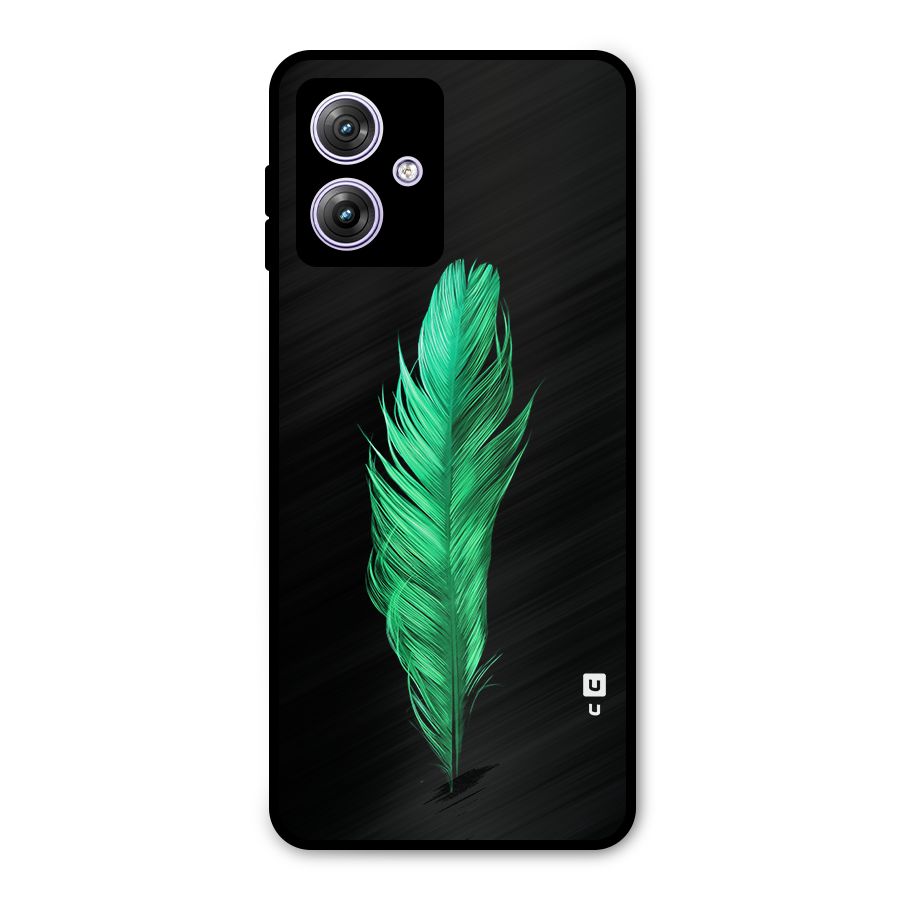 Beautiful Green Feather Metal Back Case for Moto G64