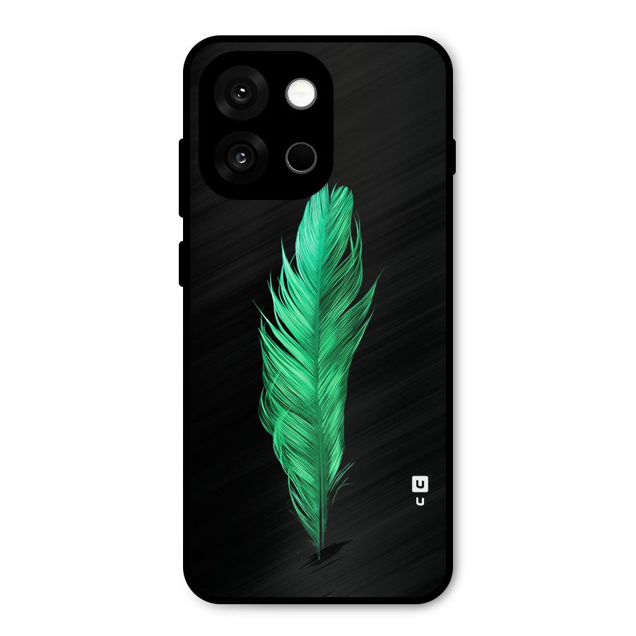 Beautiful Green Feather Metal Back Case for OnePlus 13s