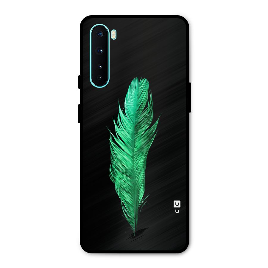 Beautiful Green Feather Metal Back Case for OnePlus Nord
