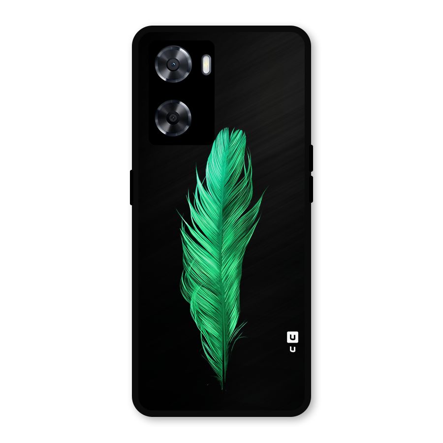 Beautiful Green Feather Metal Back Case for OnePlus Nord N20 SE