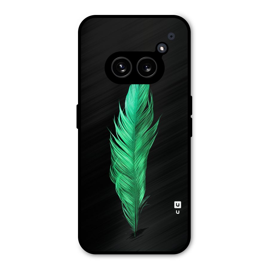 Beautiful Green Feather Metal Back Case for Nothing Phone 2a