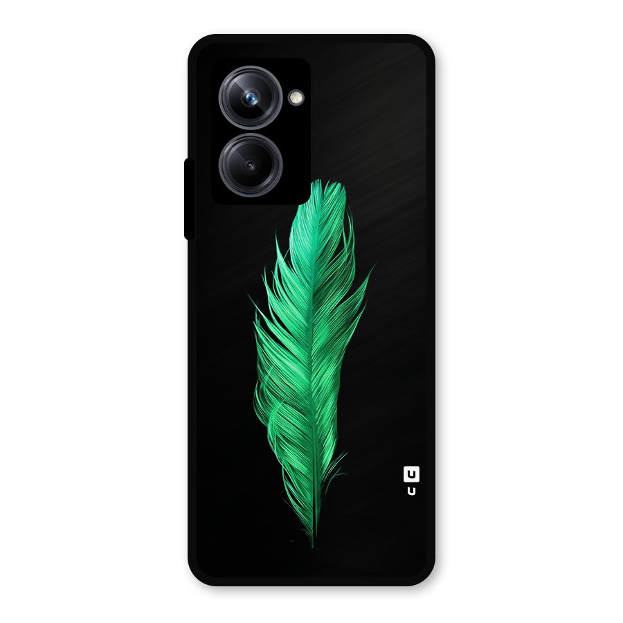 Beautiful Green Feather Metal Back Case for Realme 10 Pro