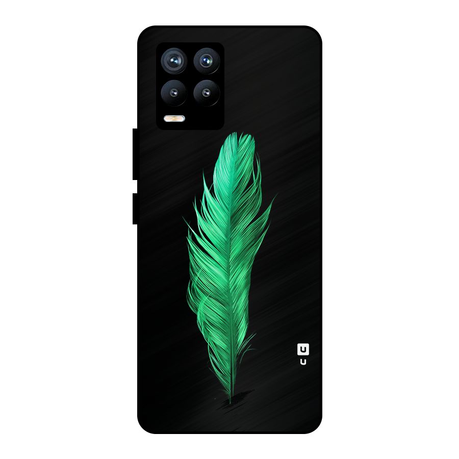 Beautiful Green Feather Metal Back Case for Realme 8 Pro