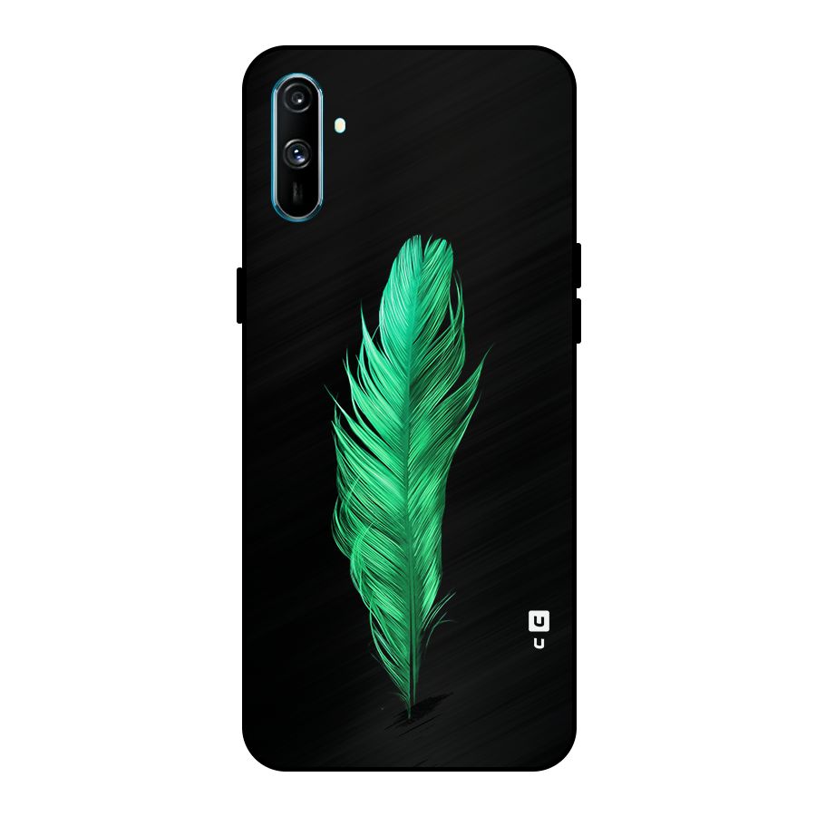 Beautiful Green Feather Metal Back Case for Realme C3