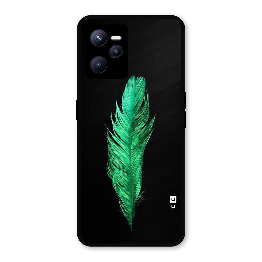 Beautiful Green Feather Metal Back Case for Realme C35