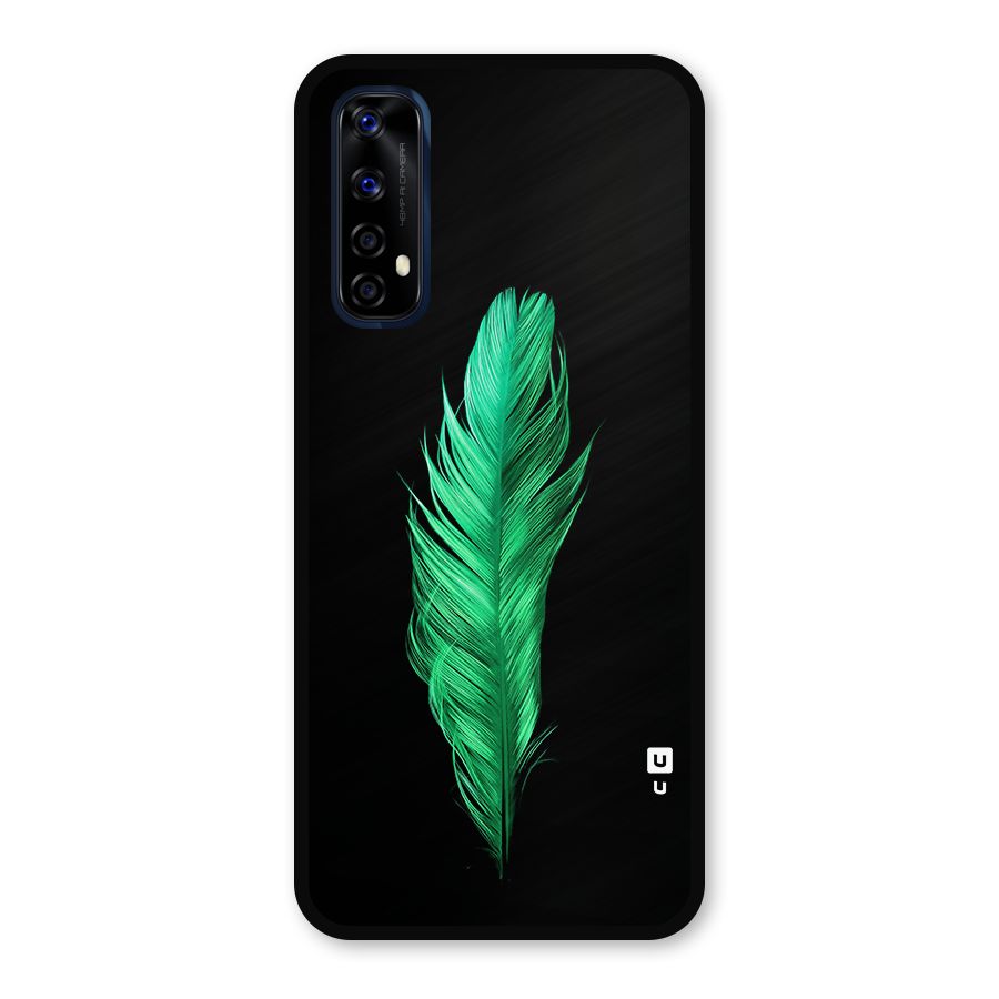 Beautiful Green Feather Metal Back Case for Realme Narzo 20 Pro