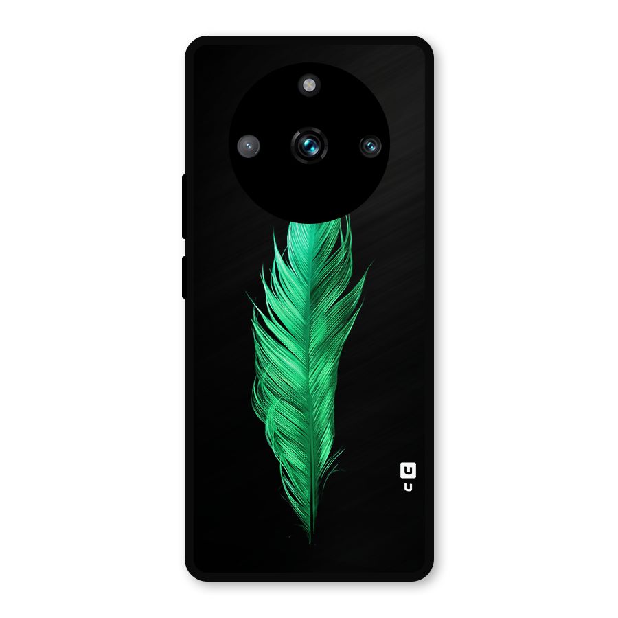 Beautiful Green Feather Metal Back Case for Realme Narzo 60 Pro