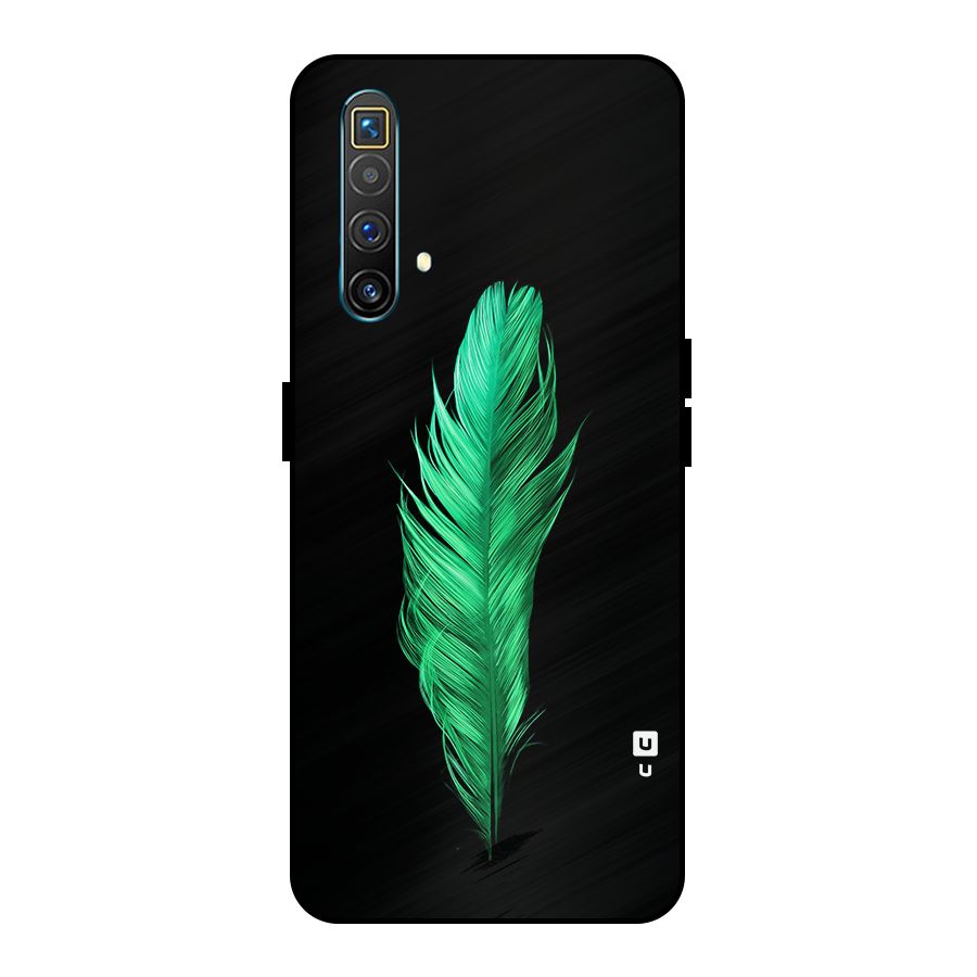 Beautiful Green Feather Metal Back Case for Realme X3