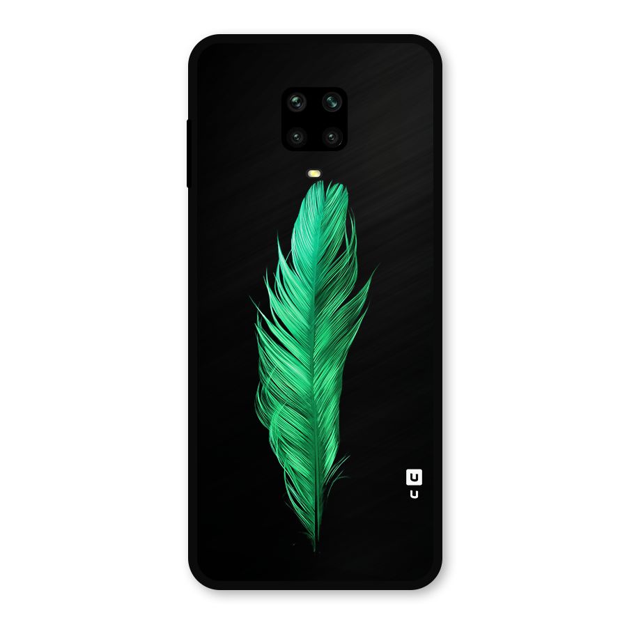 Beautiful Green Feather Metal Back Case for Redmi Note 10 Lite