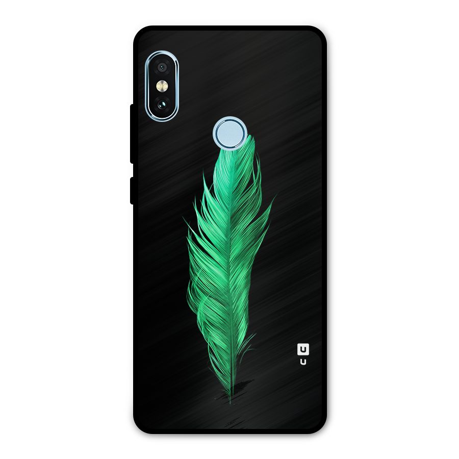 Beautiful Green Feather Metal Back Case for Redmi Note 5 Pro