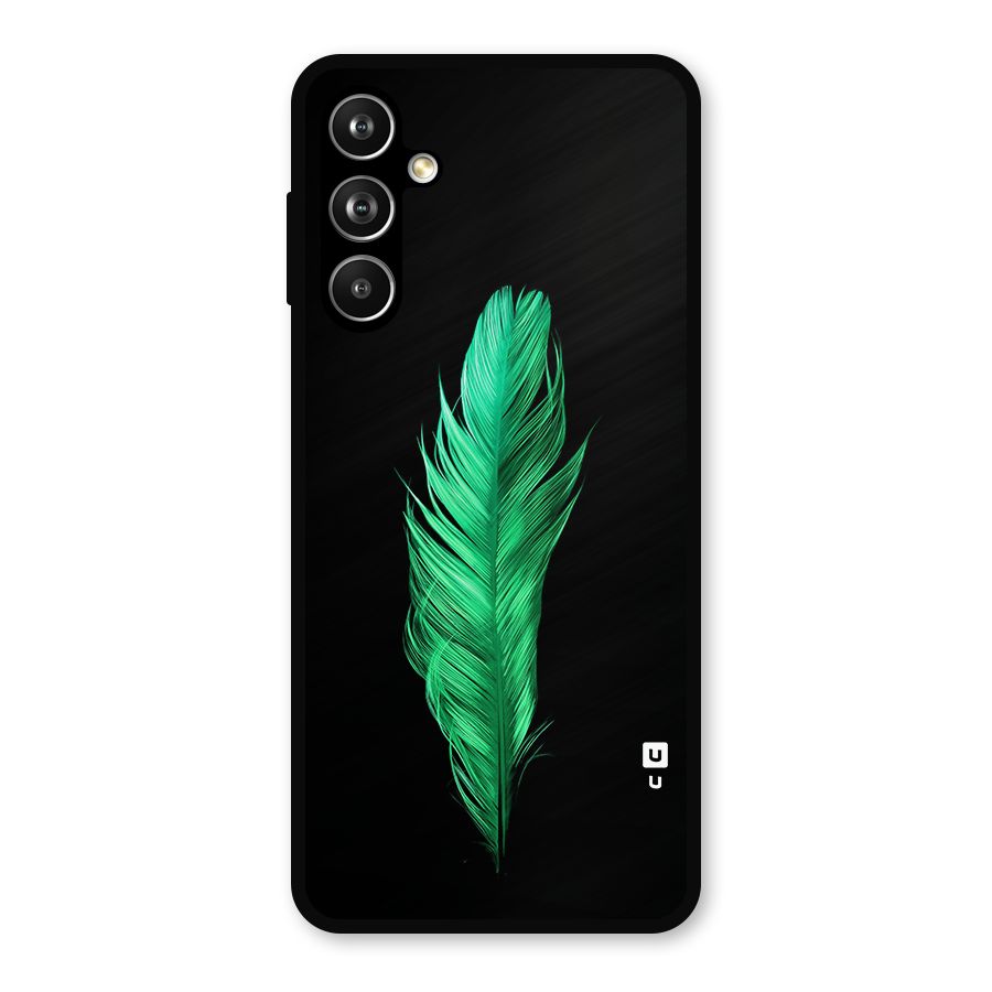 Beautiful Green Feather Metal Back Case for Samsung Galaxy M54