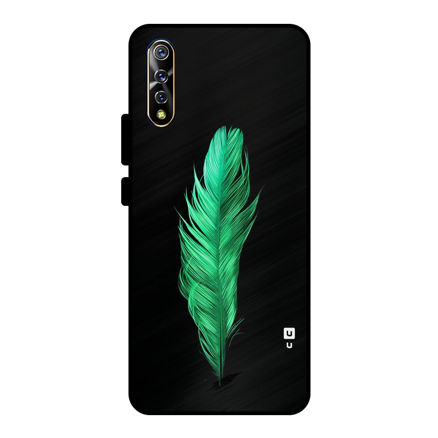 Beautiful Green Feather Metal Back Case for Vivo S1